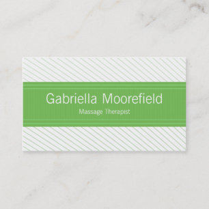 Success Line Green Massage Therapy Business Cards