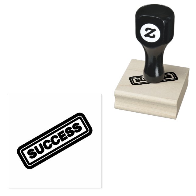 Success Logo Printed Emerald Ink Professional Use Rubber Stamp (Stamped)