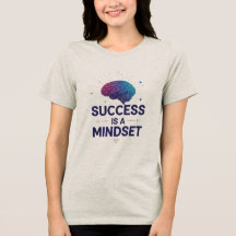 Success Mindset Purple Blue Geometric Brain Quote