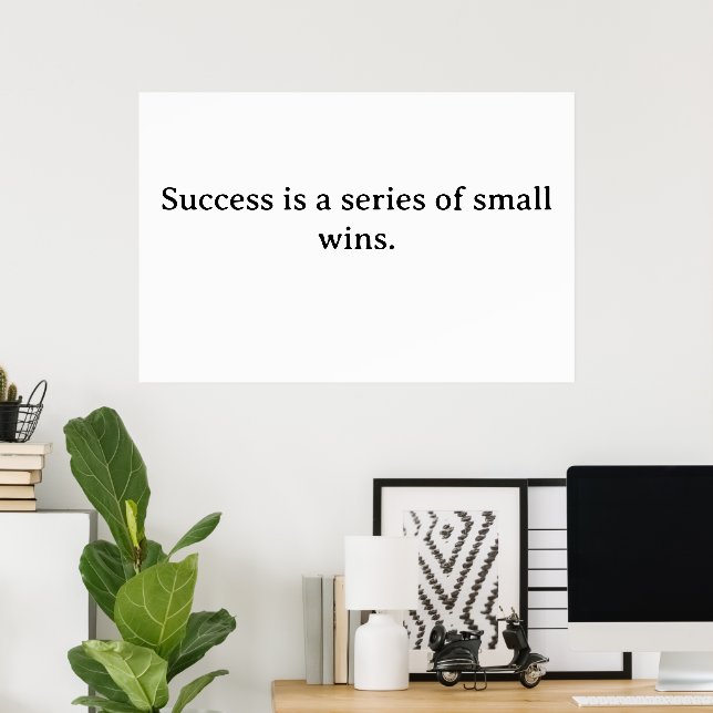 Success Motivational Poster – Encouraging Wall Art (Home Office)