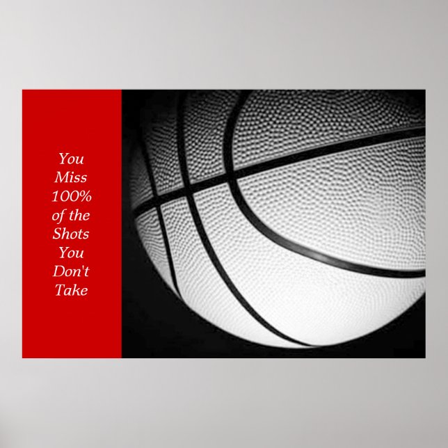 Success Motivational Quote Basketball Poster (Front)