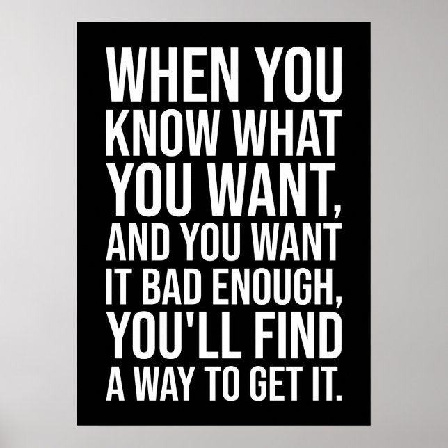 Success Motivational Quote - Find A Way Poster (Front)