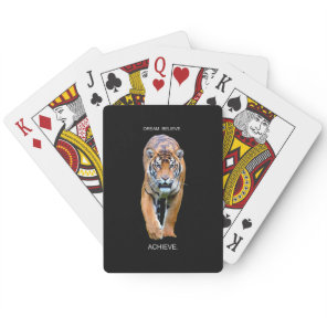 Success Motivational Quote Tiger Self Improvement Poker Cards