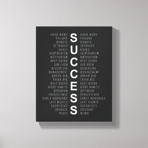 Success  Motivational Quote Wall Art 