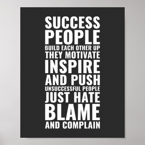 Success people  Motivational Quote Poster