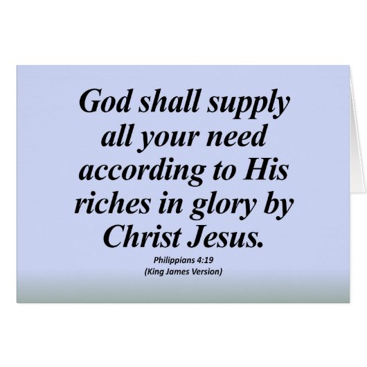 Success Philippians 4:19 Abbrev Cards (Front Horizontal)
