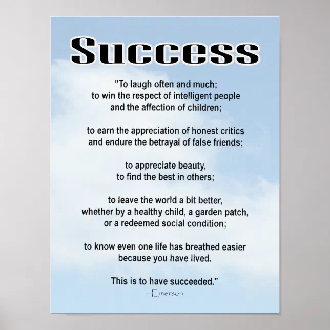 Success Poster.pdf Success Poster | Zazzle