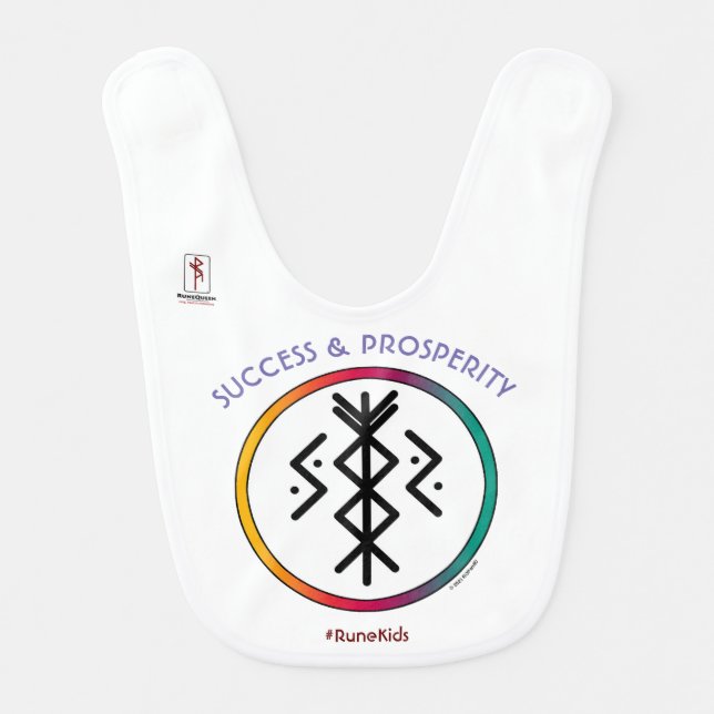 Success & Prosperity Bindrune Baby Bib (Front)