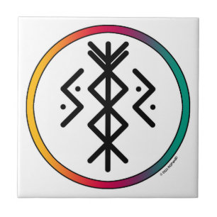 Success & Prosperity Bindrune Ceramic Tile