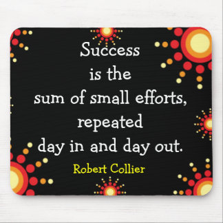 Success Quotation Black Mousepad