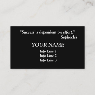 Success quote - Business cards