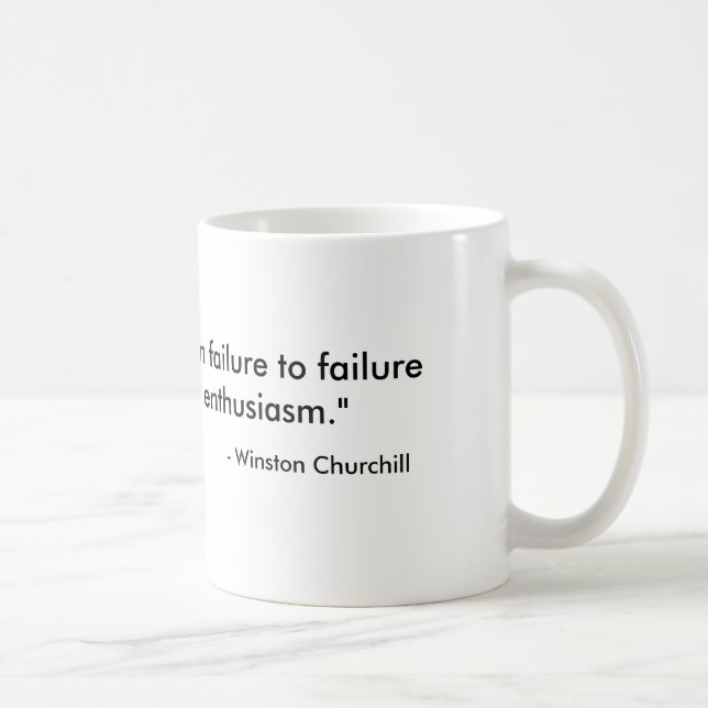 Success quote Churchill Coffee Mug (Right)