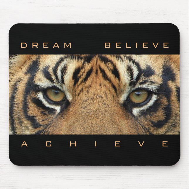 Success Quote Dream Believe Achieve Horizontal Mouse Pad (Front)