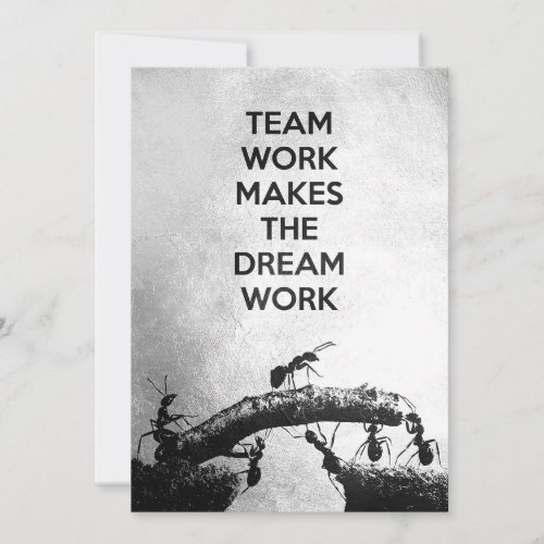 Success Quote Teamwork Makes The Dreamwork Holiday Card