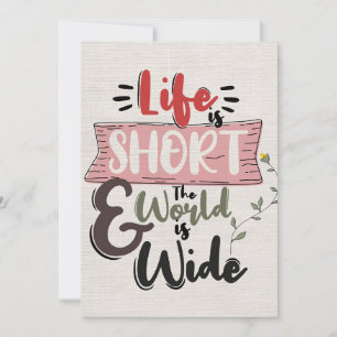 Success Quote The World Is Wide Save The Date