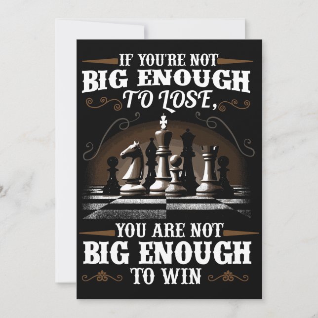 Success Quote You Are Not Big Enough To Win Save The Date (Front)