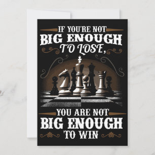 Success Quote You Are Not Big Enough To Win Thank You Card