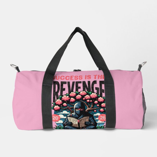 SUCCESS REVENGE LESSONS LEARN DUFFLE BAG  (Front)