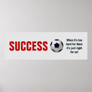 Success Soccer Football Motivational Inspirational Poster