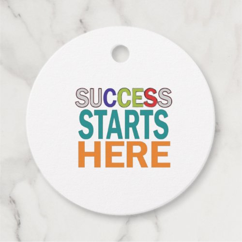 Success Starts Here Favor Tags