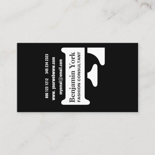 Ultra Modern Edgy Fashion Text Initials Business Card Templates