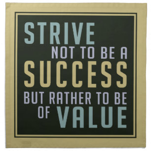 Success & Value Motivational cloth napkins