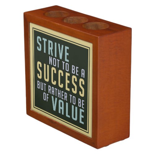 Success  Value Motivational desk organizer