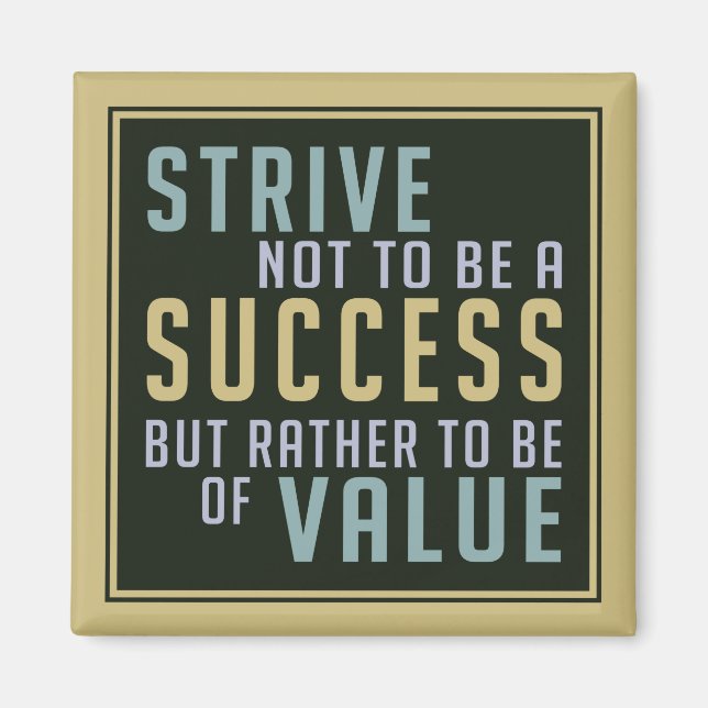 Success & Value Motivational magnet (Front)