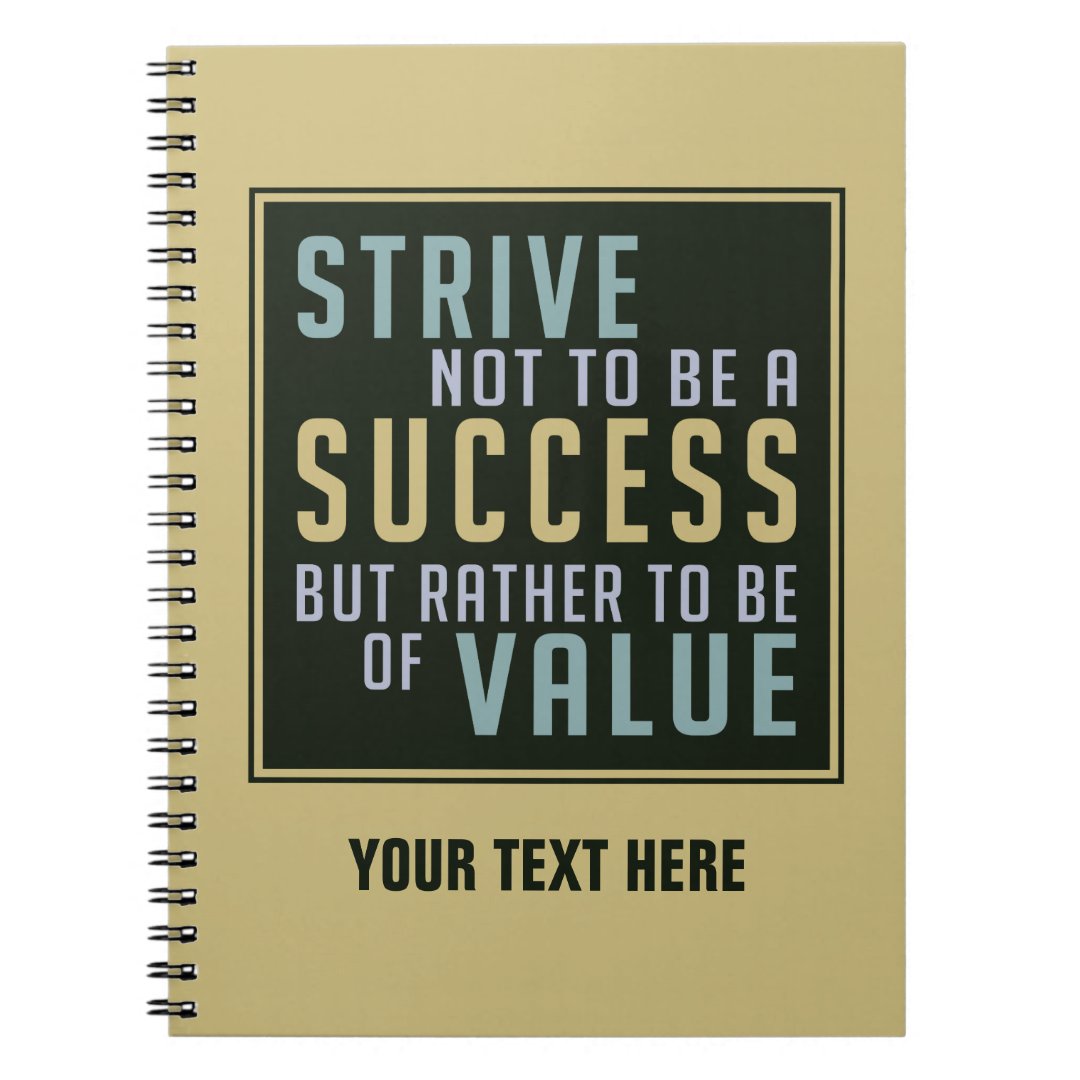 Success & Value Motivational notebook | Zazzle