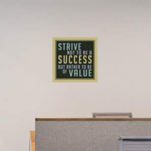 Success & Value motivational Wall Decal