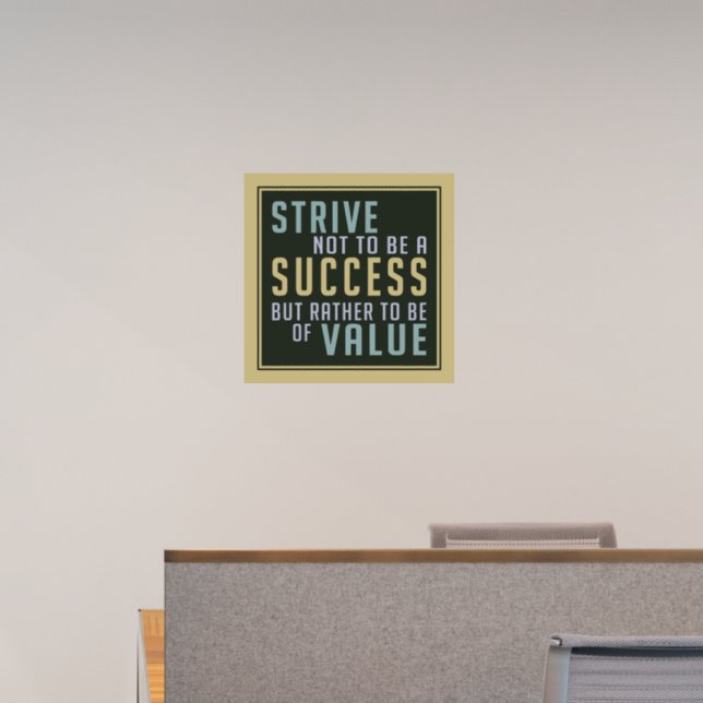 Success & Value motivational Wall Decal (Office)