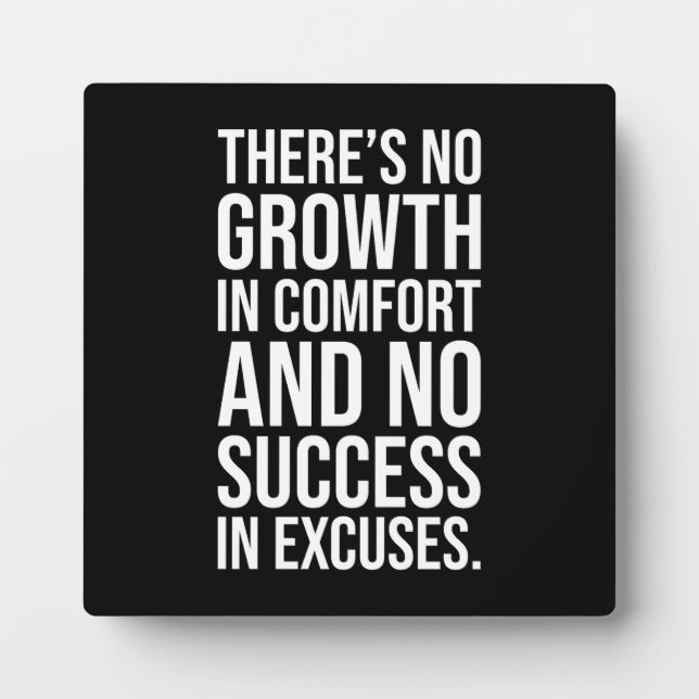 Success vs Comfort - Hustle Grind Motivational Plaque (Front)