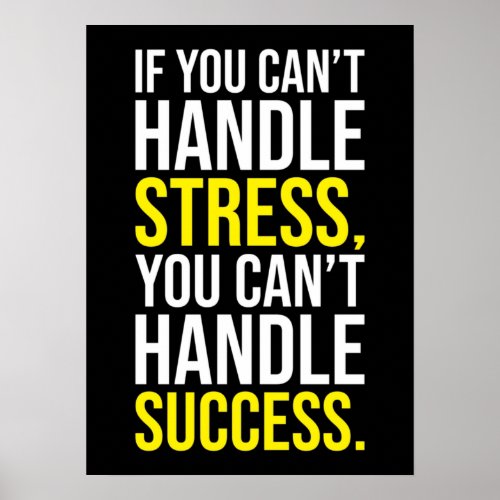 Success vs Stress _ Gym Hustle Motivational Poster