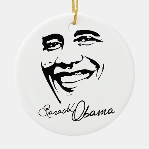 SUCCESS WITH OBAMA _png Ceramic Ornament