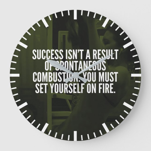 Success - Workout Inspirational Large Clock (Front)