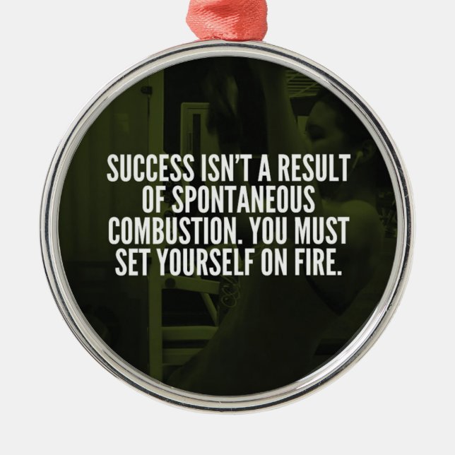 Success - Workout Inspirational Metal Ornament (Front)