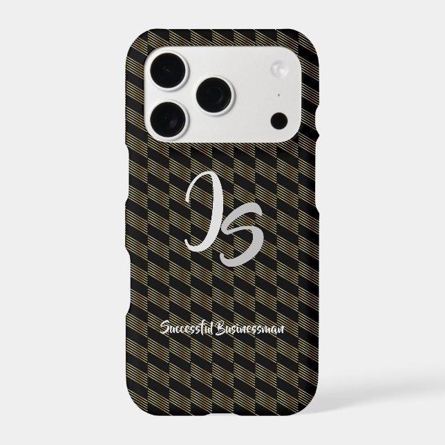 "Successful Businessman" Personal Gold Monogram Case-Mate iPhone Case (Back)