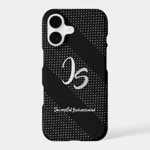 "Successful Businessman" Personal Silver Monogram iPhone 17 Case