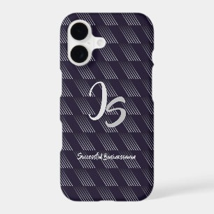 "Successful Businessman" Personal Silver Monogram iPhone 17 Case