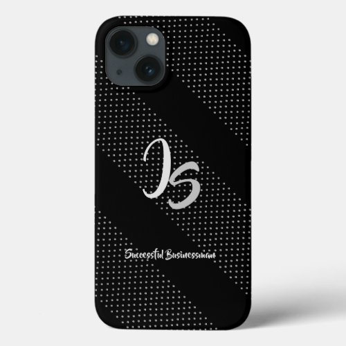 Successful Businessman Personal Silver Monogram iPhone 13 Case