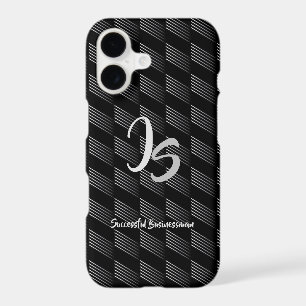 "Successful Businessman" Personal Silver Monogram iPhone 17 Case