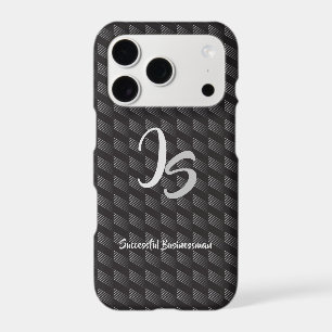 "Successful Businessman" Personal Silver Monogram iPhone 17 Pro Case