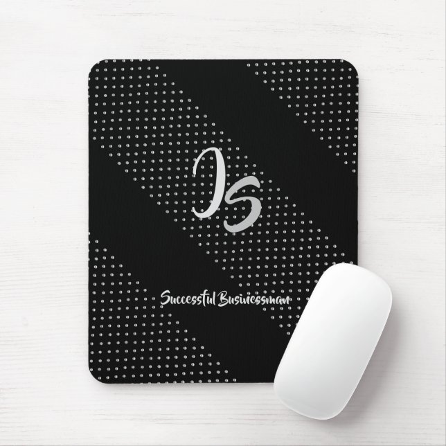 "Successful Businessman" Personal Silver Monogram Mouse Pad (With Mouse)