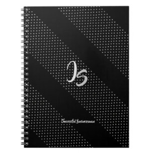 "Successful Businessman" Personal Silver Monogram Notebook