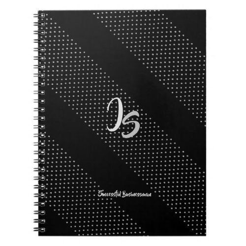 Successful Businessman Personal Silver Monogram Notebook