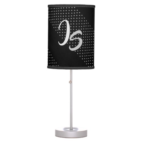 Successful Businessman Personal Silver Monogram Table Lamp