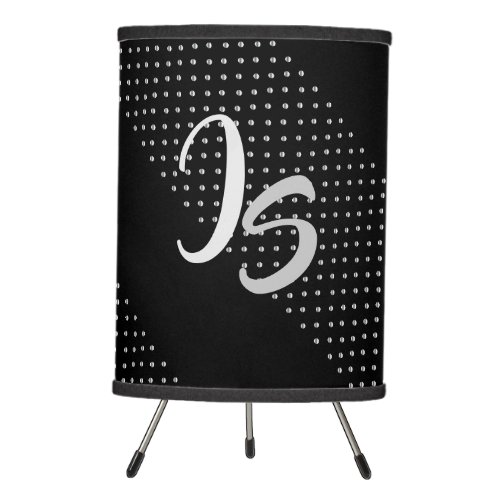 Successful Businessman Personal Silver Monogram Tripod Lamp