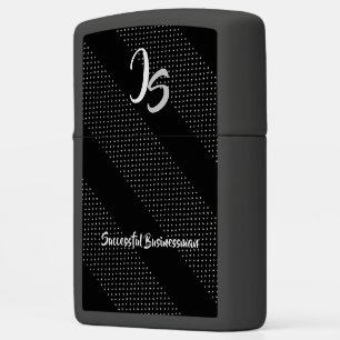 "Successful Businessman" Personal Silver Monogram Zippo Lighter