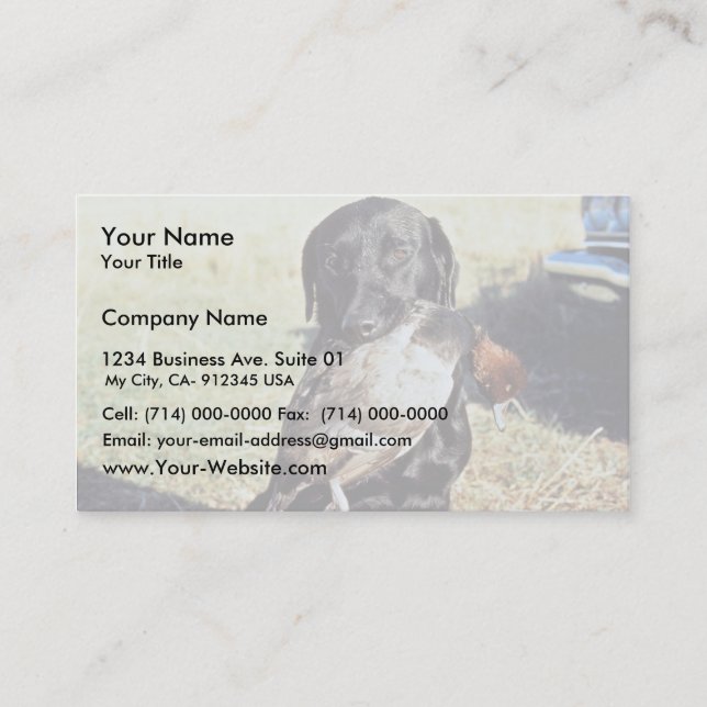 Successful Hunt Business Card (Front)