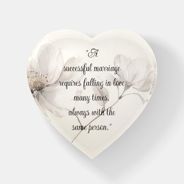 Successful  Marriage Motivational Paperweight (Front)
